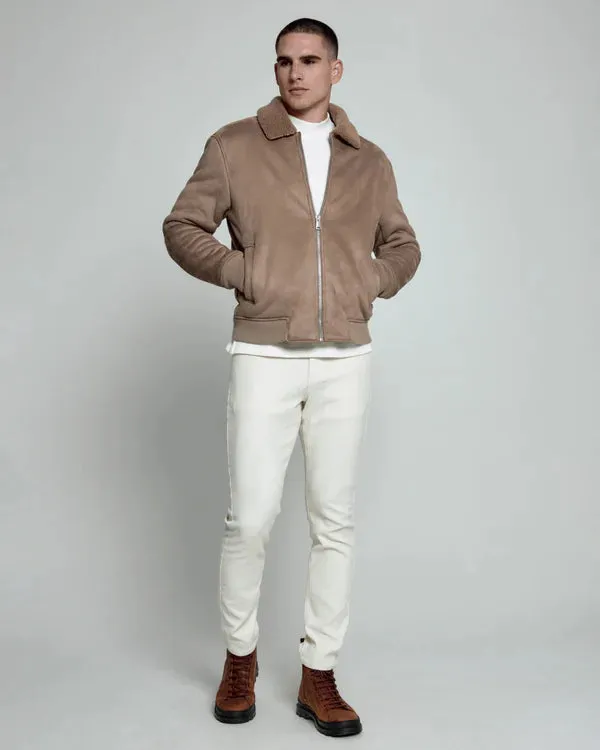 7 Diamonds Evolution Vegan Suede Sherpa Bomber Jacket