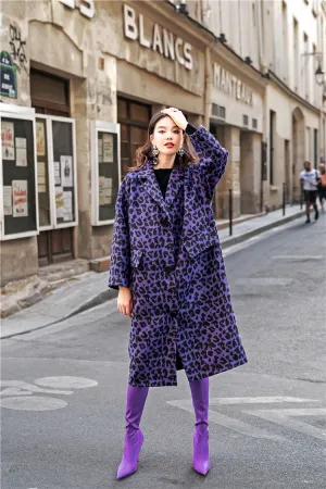 8GIRLS DESIGN OVERCOAT IN ANIMAL PRINT