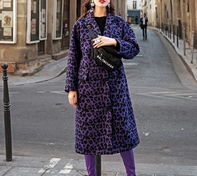 8GIRLS DESIGN OVERCOAT IN ANIMAL PRINT