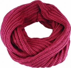 Acrylic Bulky Knit Infinity Scarf | Port Wine