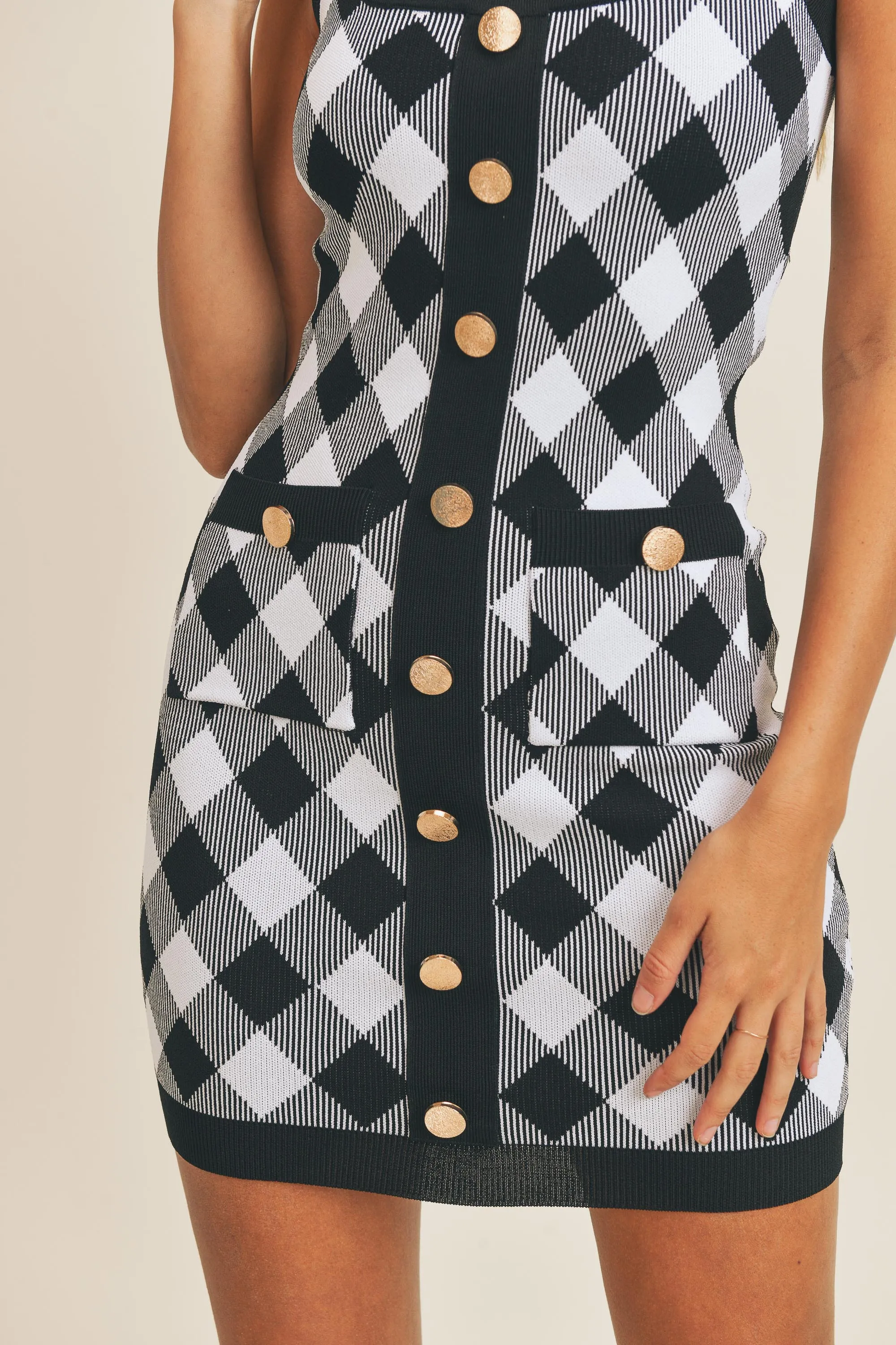 ADA JACQUARD BODYCON MINI DRESS