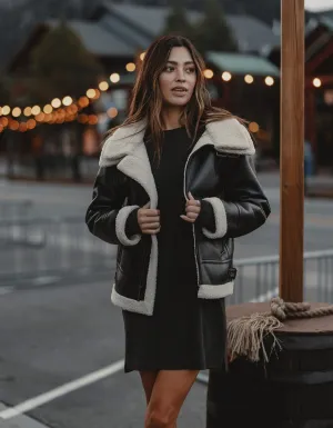 Adrian Jacket in Black/Khaki