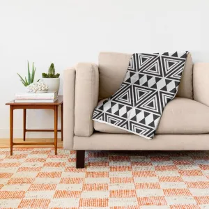 Afrocentric Geo Bespoke Fleece Throw Blankets