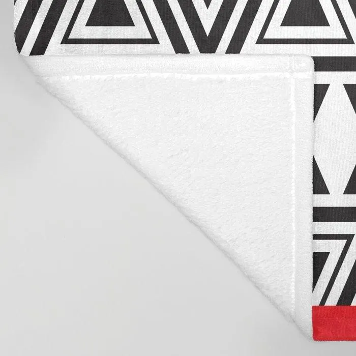 Afrocentric Geo Bespoke Fleece Throw Blankets