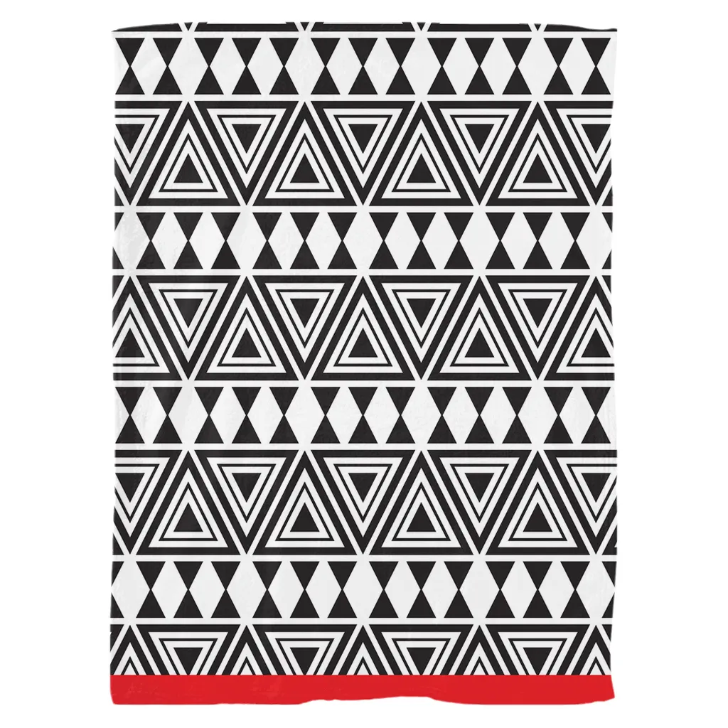 Afrocentric Geo Bespoke Fleece Throw Blankets