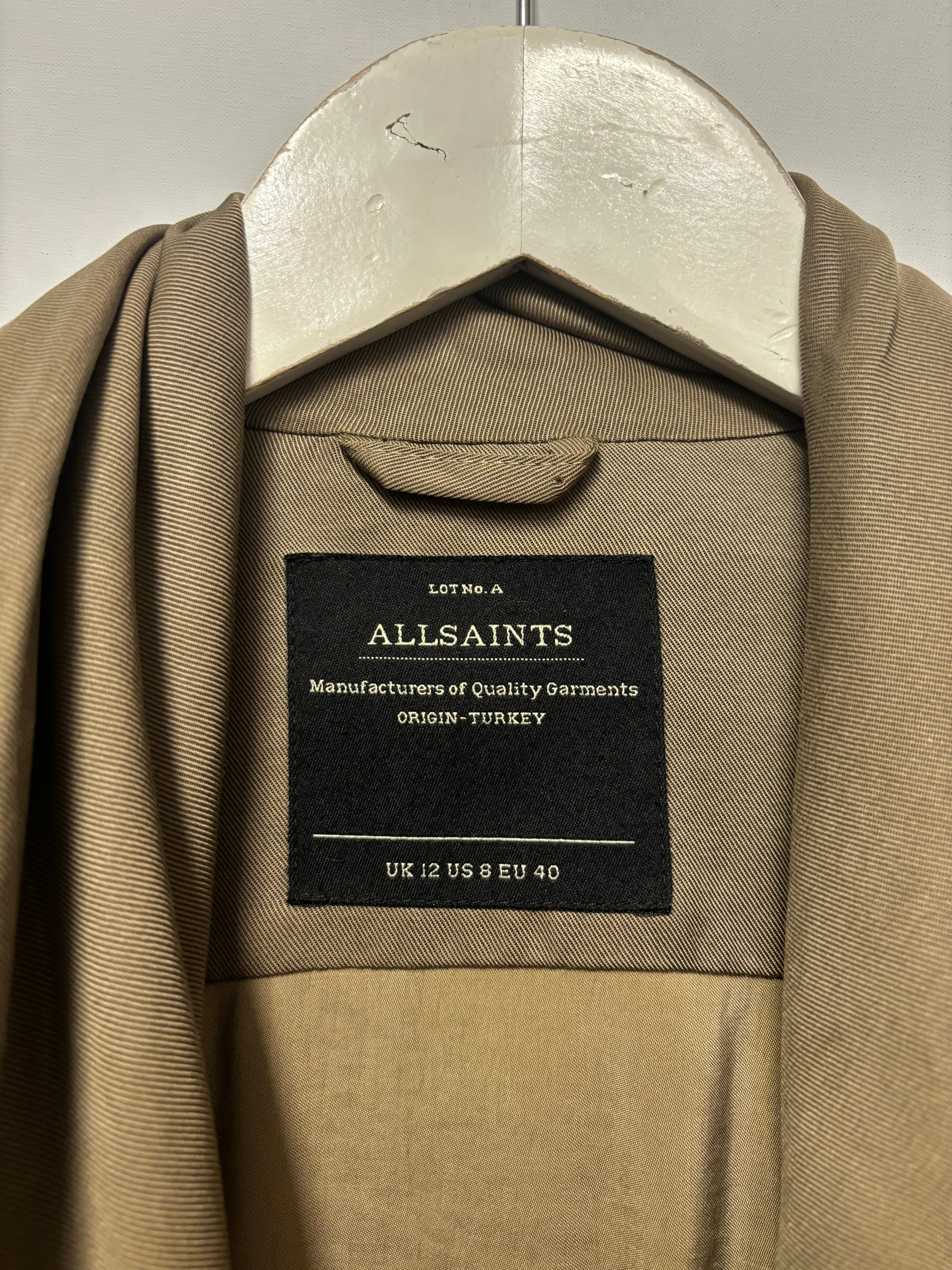 AllSaints Khaki Green Waterfall Jacket 12