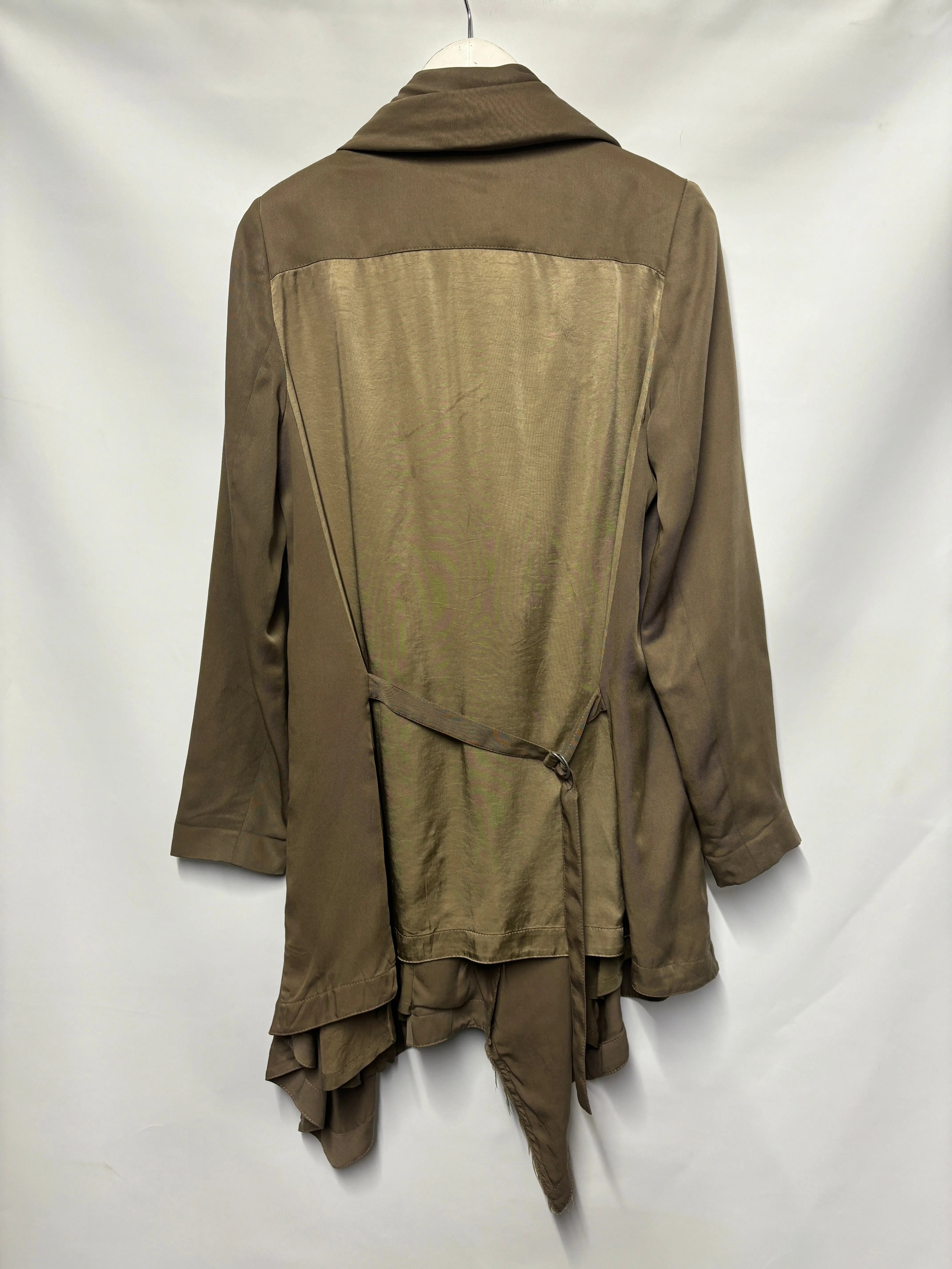 AllSaints Khaki Green Waterfall Jacket 12
