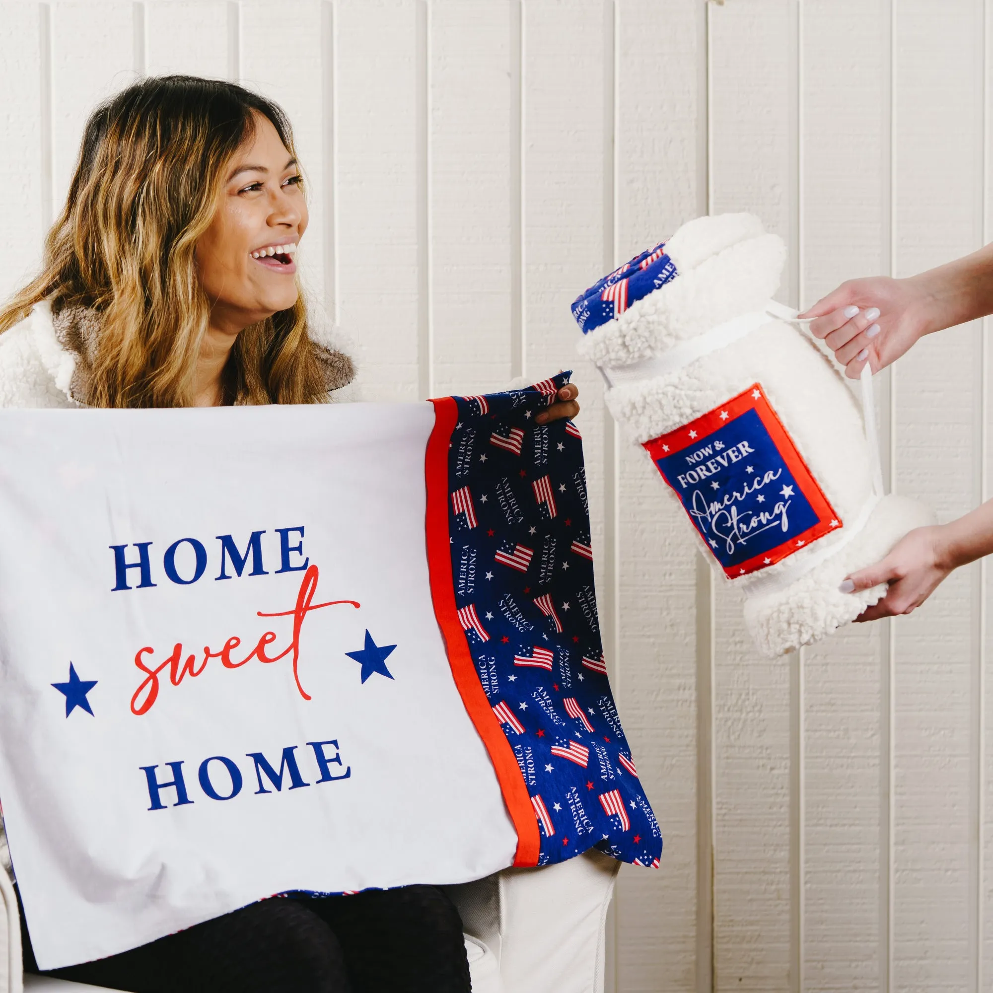 America Strong 45" x 50" Sherpa Blanket