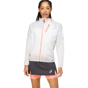 Asics Women&#x27;s Fujitrail Jacket Brilliant White/Blazing Coral | Buy Asics Women&#x27;s Fujitrail Jacket Brilliant White/Blazing Coral here | Outnorth
