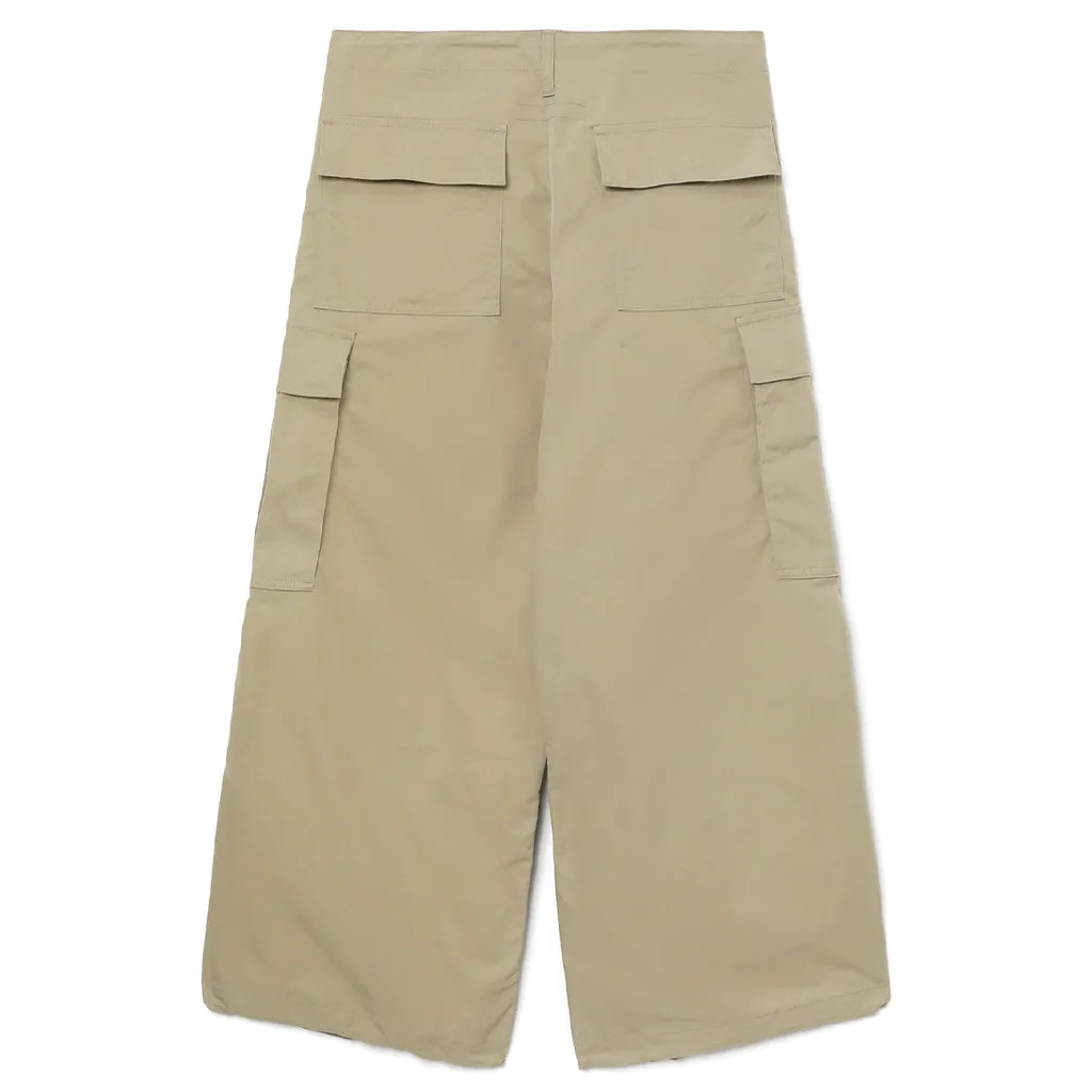 Asymmetrical Cargo Pants Khaki