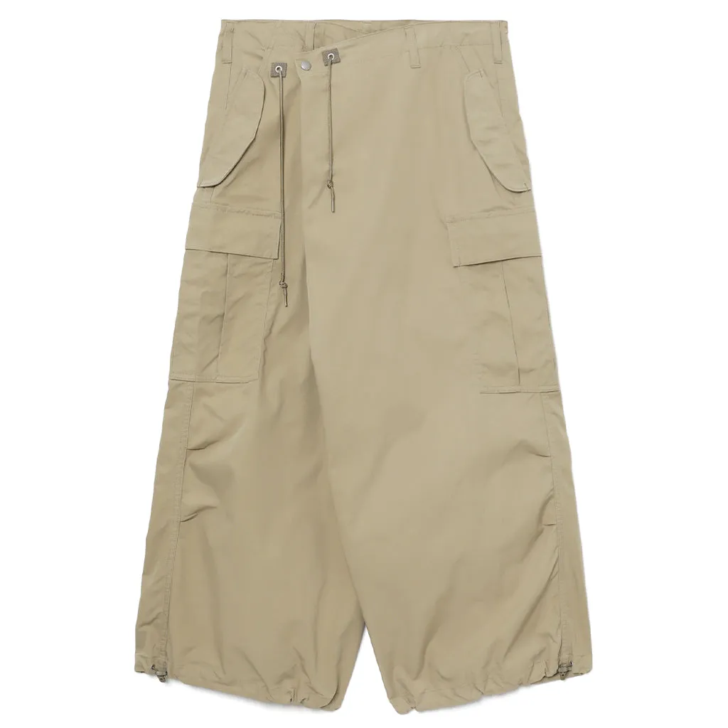 Asymmetrical Cargo Pants Khaki