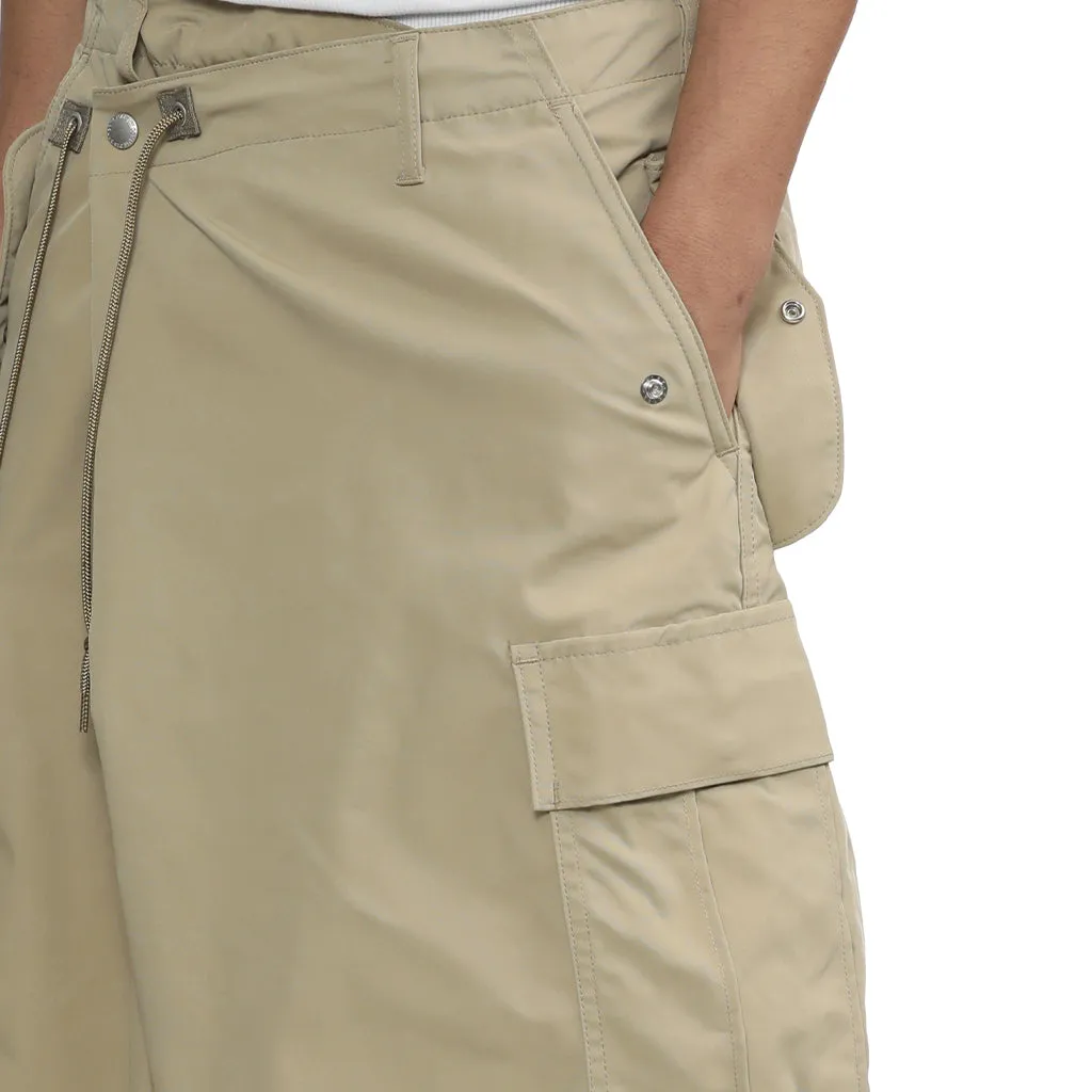 Asymmetrical Cargo Pants Khaki