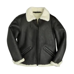 B6 Black Sherpa Bomber Jacket