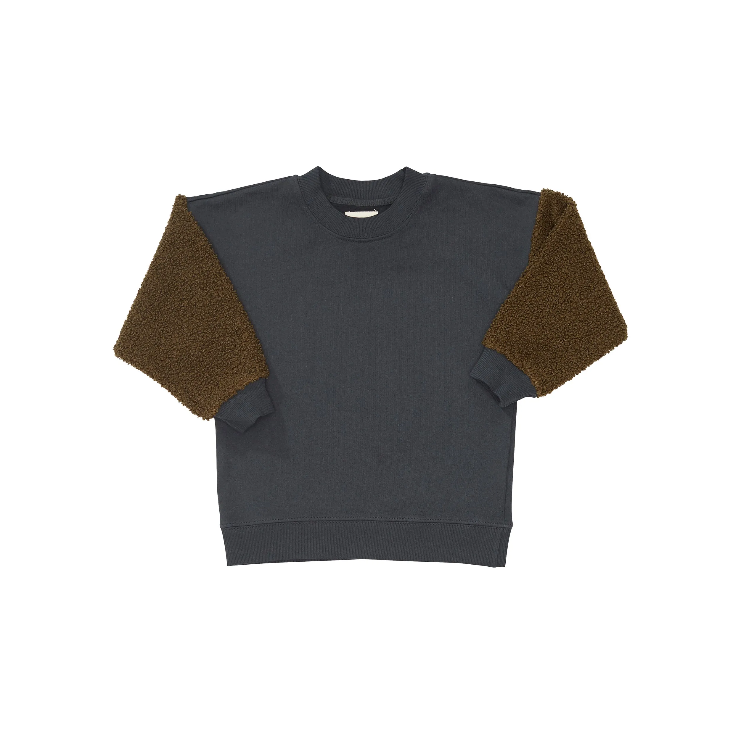 Baby & Kid's Sherpa Sleeve Fleece Pullover