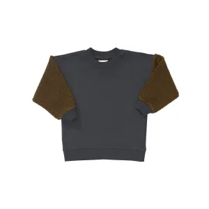 Baby & Kid's Sherpa Sleeve Fleece Pullover