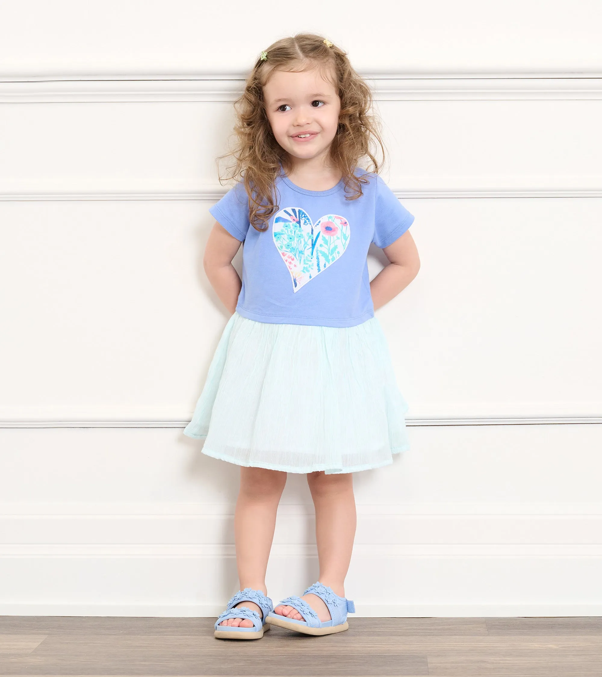 Baby & Toddler Girls Wild Flower Heart Layered Dress