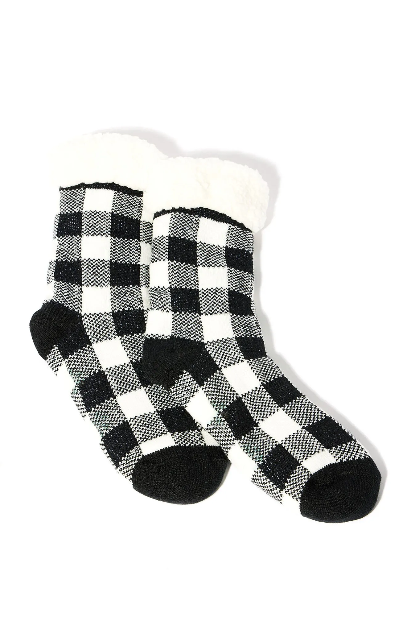 Baby It's Cold Outside Cozy Socks - Black/White