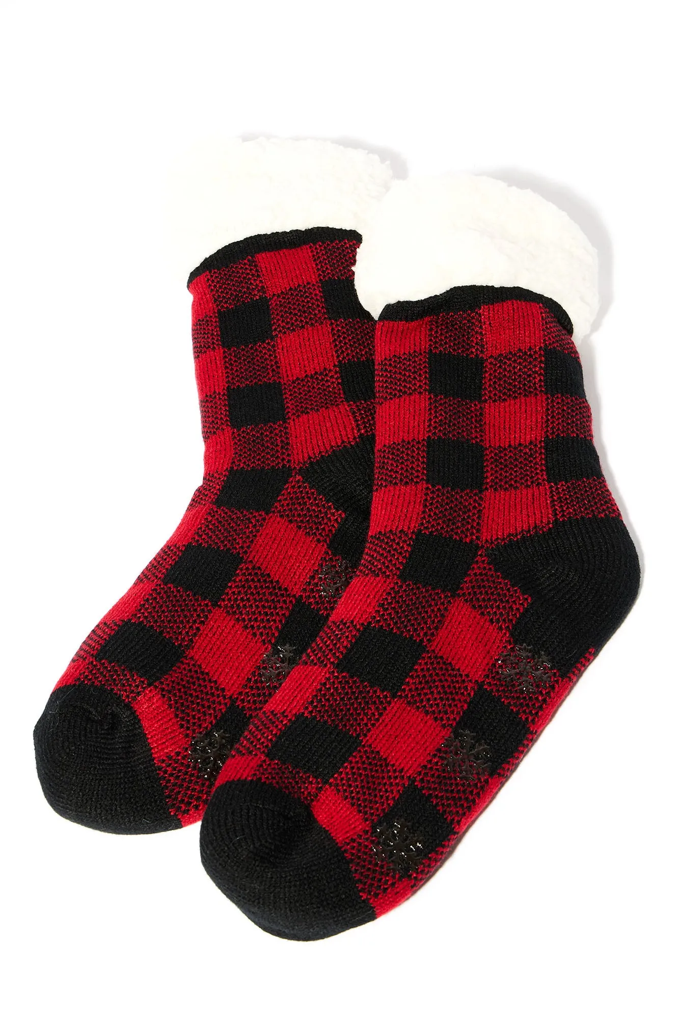Baby It's Cold Outside Cozy Socks - Red/Black