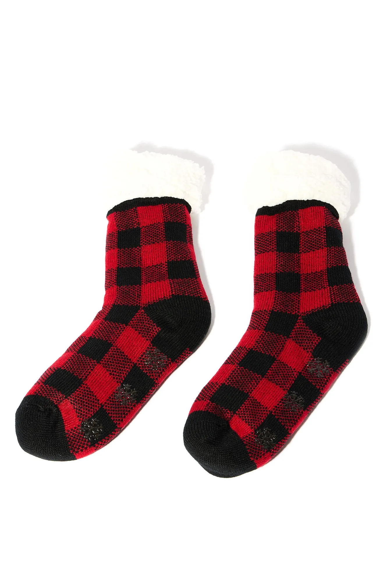 Baby It's Cold Outside Cozy Socks - Red/Black