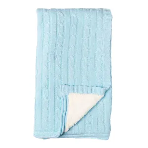 Baby Mode Signature Cable Knit Sherpa Blanket