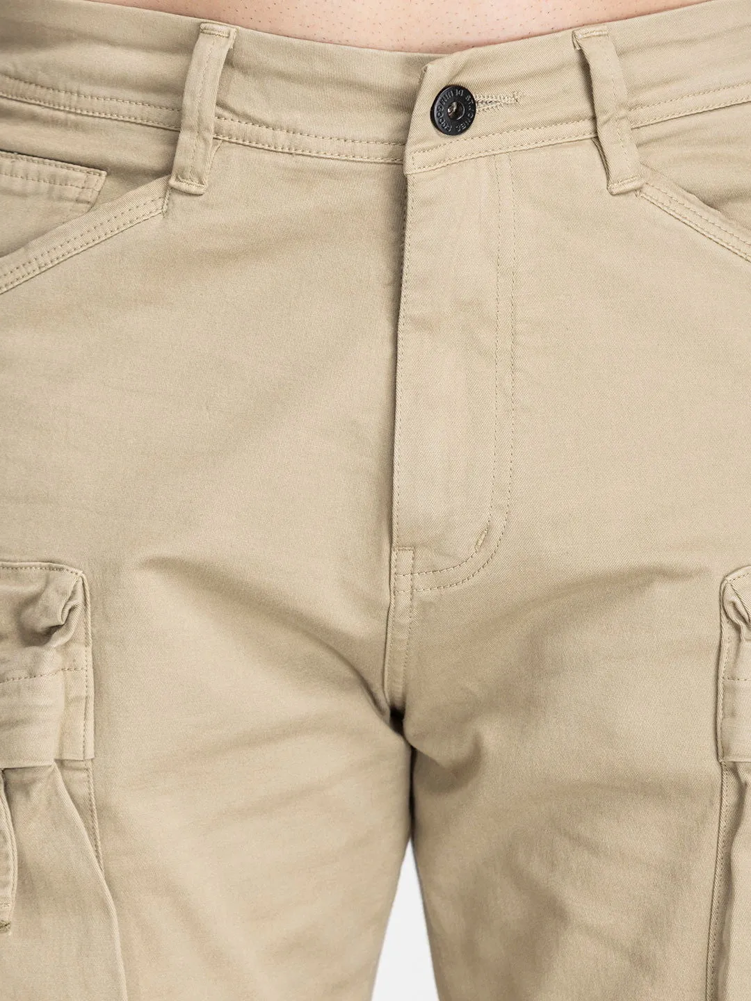 Baggy Utility Pants-10 pockets Beige