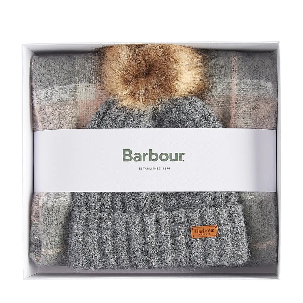 BARBOUR SALTBURN BEANIE & TARTAN SCARF