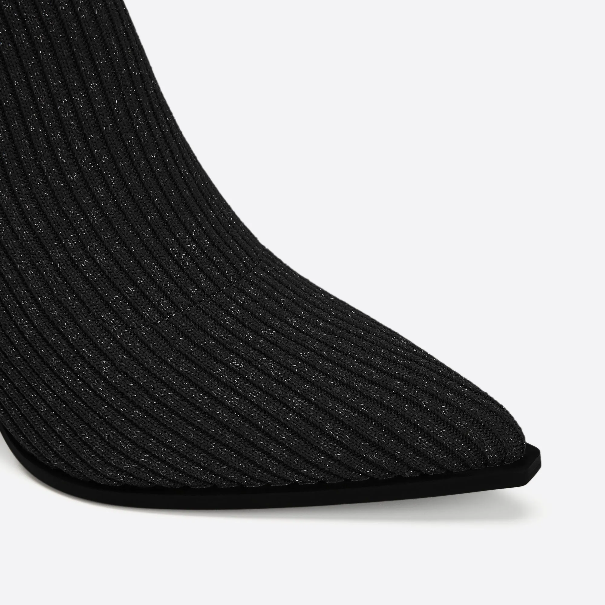 binfenxie- Women Knit Comfort Chunky Heeled High Boots