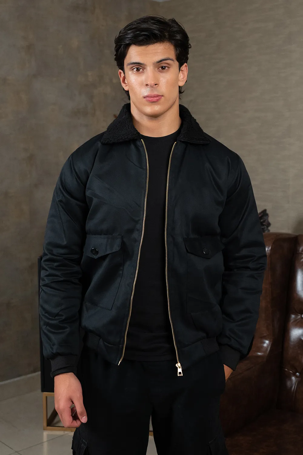 Black Sherpa Jacket