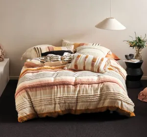 Briony Quilt Cover Set Range Brandy