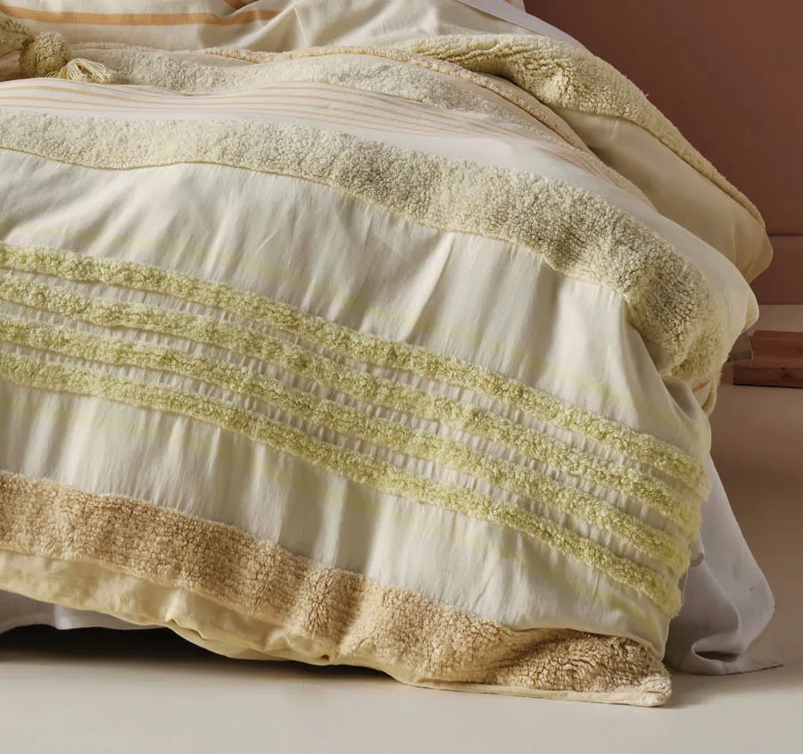 Briony Quilt Cover Set Range Lemon
