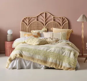 Briony Quilt Cover Set Range Lemon
