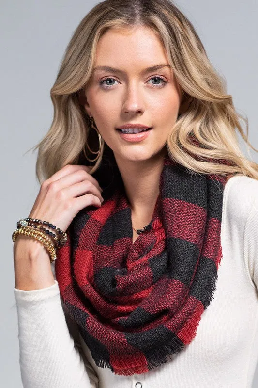 Buffalo Plaid Infinity Scarf