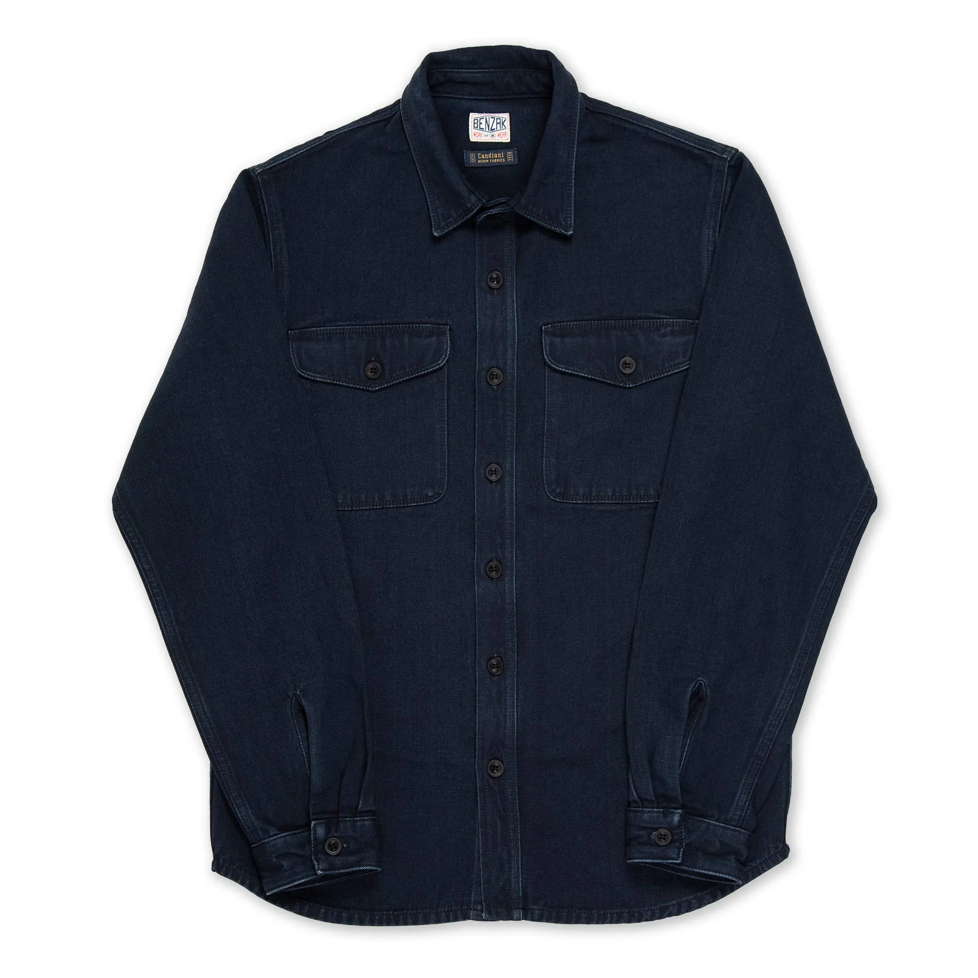 BWS-04 SCOUT OVERSHIRT 13 oz. stay-blue x black modal BT [AW24]