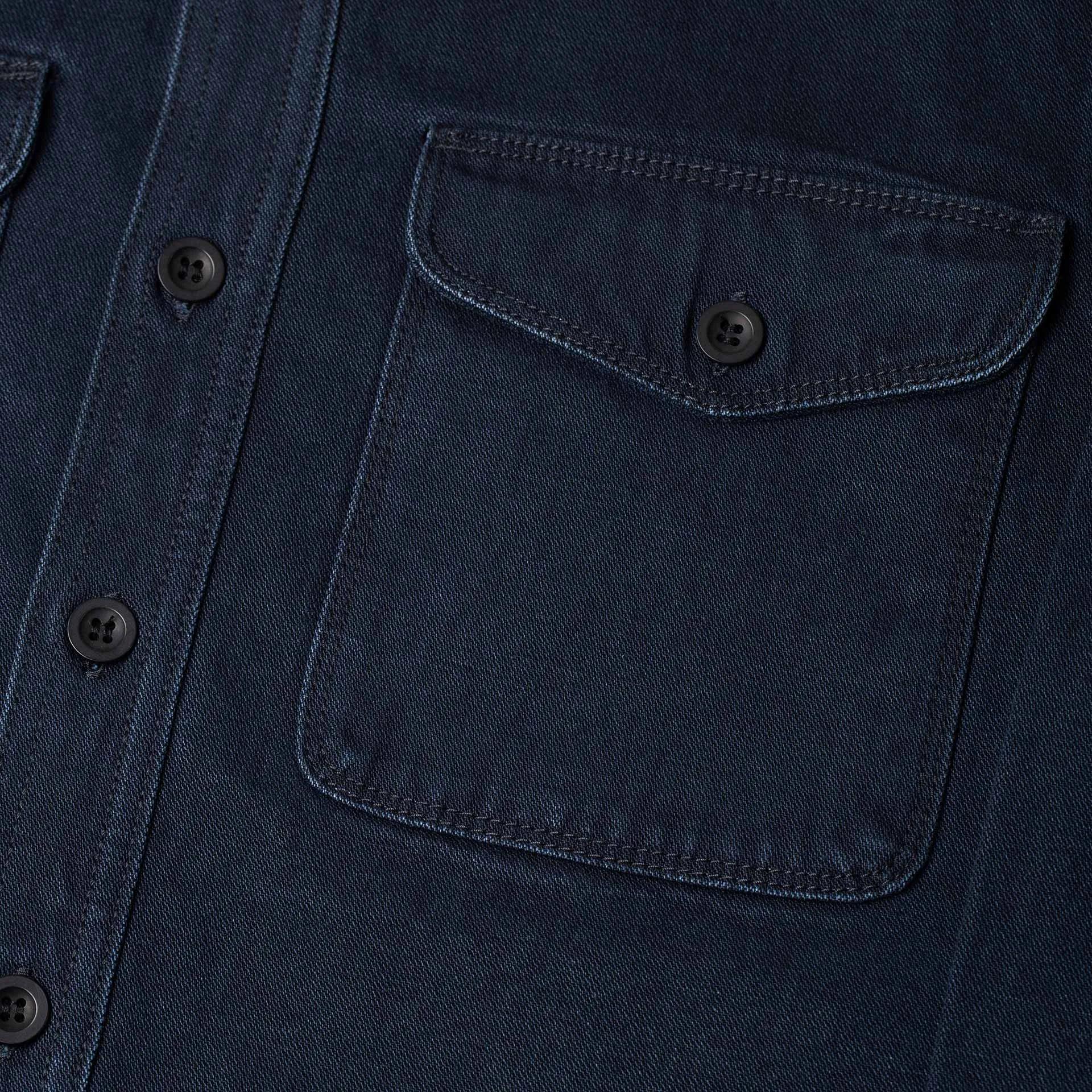 BWS-04 SCOUT OVERSHIRT 13 oz. stay-blue x black modal BT [AW24]
