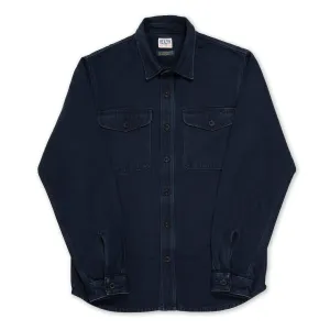 BWS-04 SCOUT OVERSHIRT 13 oz. stay-blue x black modal BT [AW24]