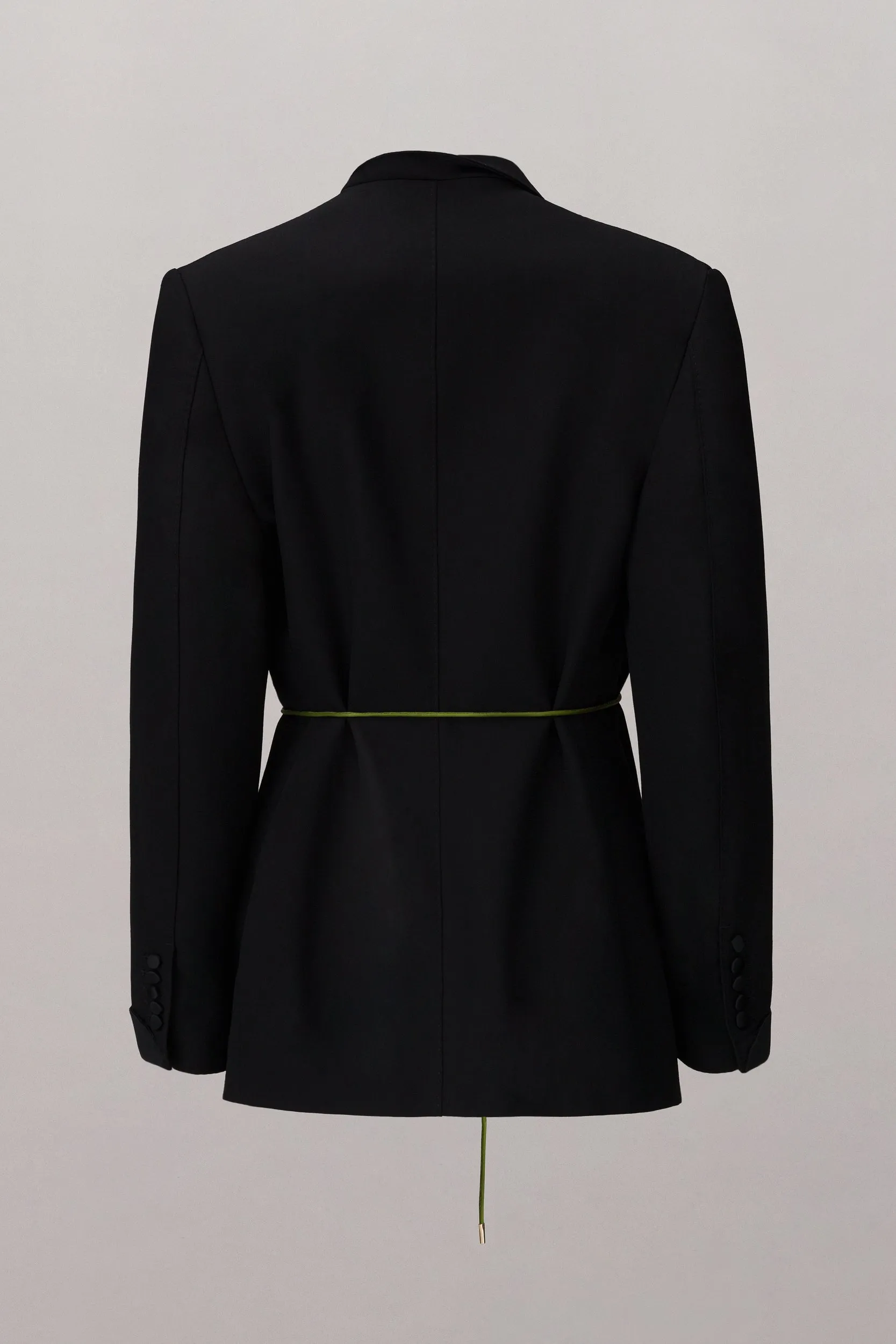 Carnivorous Rose Blazer - Black/White Silk Rose