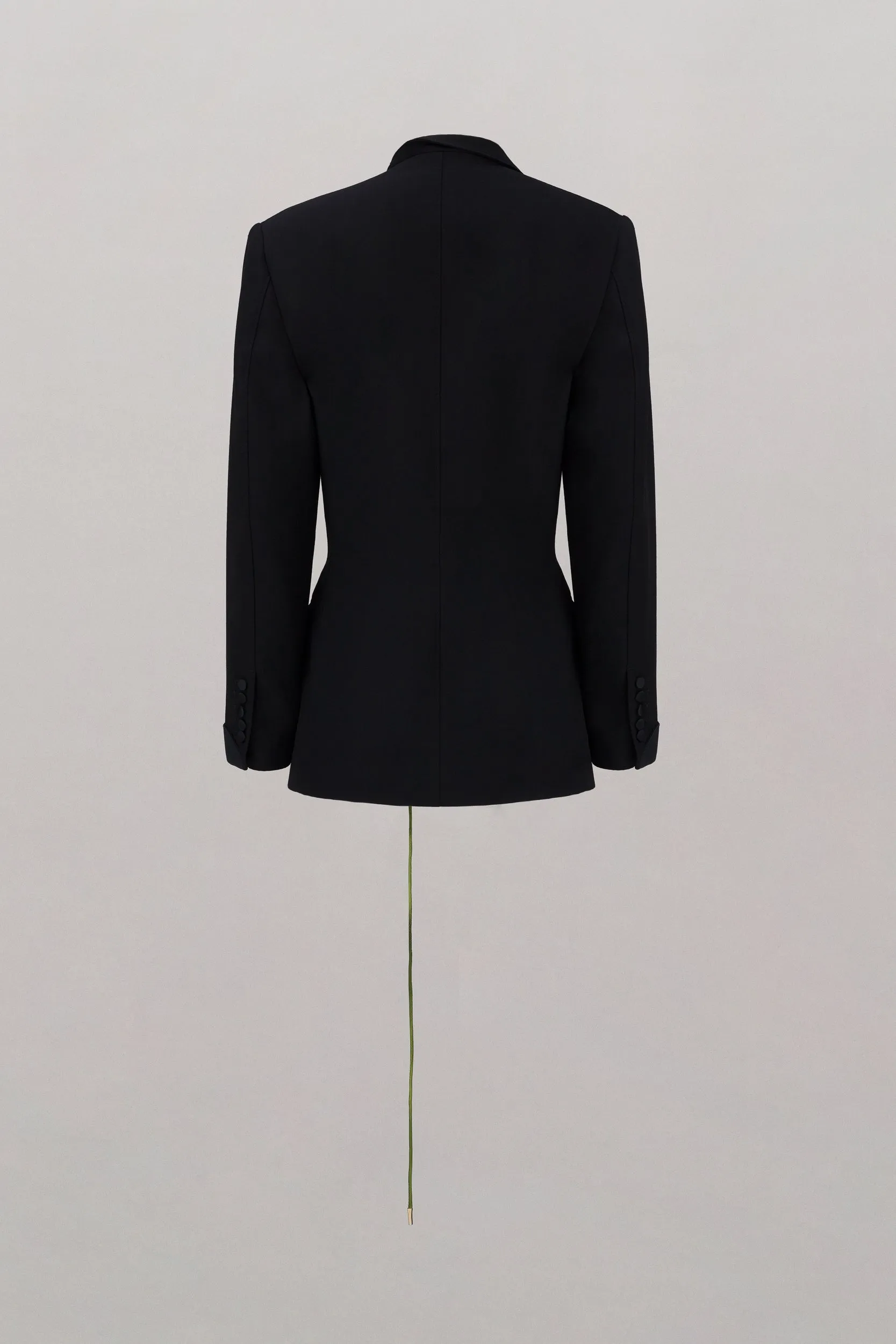 Carnivorous Rose Blazer - Black/White Silk Rose