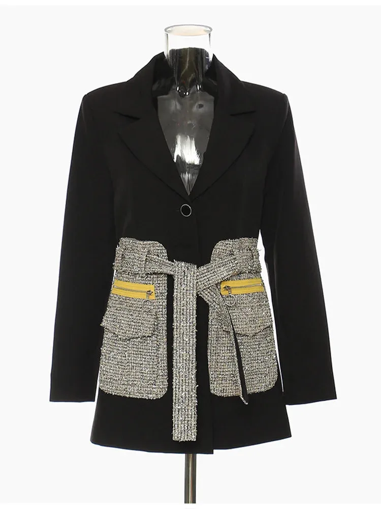 Casual Minimal Goth Blazer