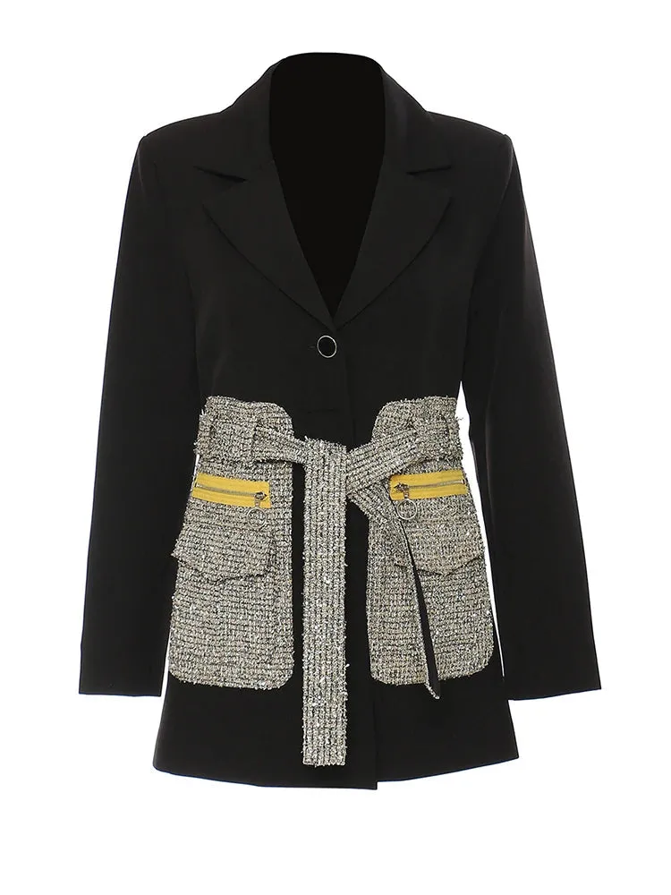Casual Minimal Goth Blazer