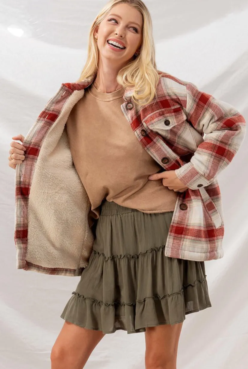 Charlie Flannel Sherpa Lined Jacket