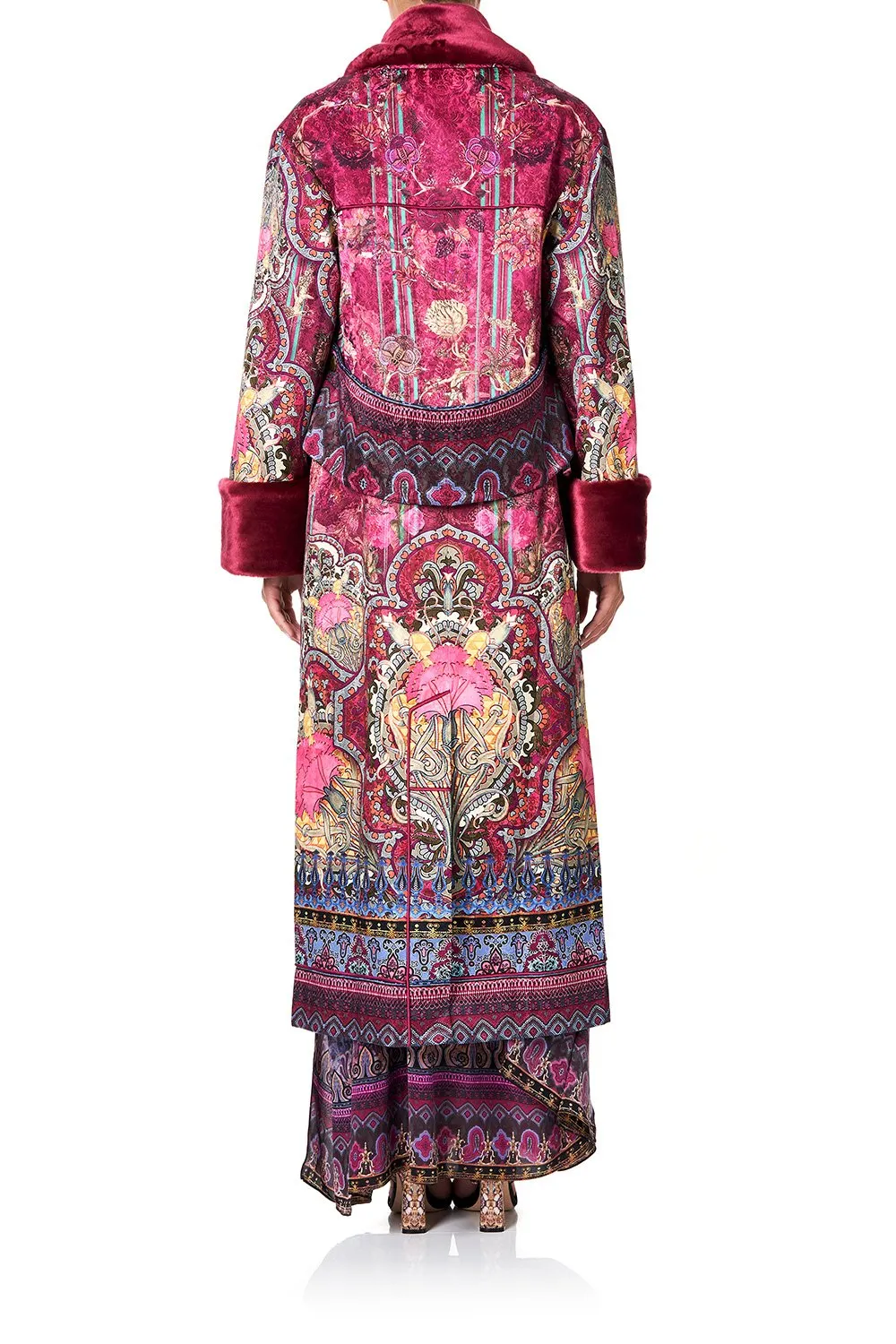 COAT WITH FUR TRIM AND BELT DEUGHTER'S DESTINY