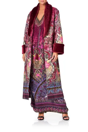 COAT WITH FUR TRIM AND BELT DEUGHTER'S DESTINY