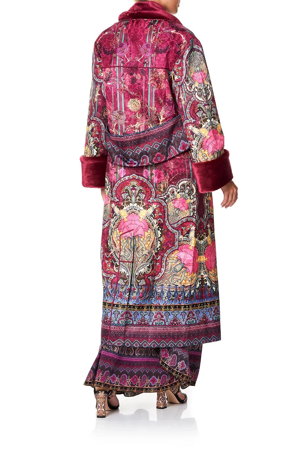 COAT WITH FUR TRIM AND BELT DEUGHTER'S DESTINY
