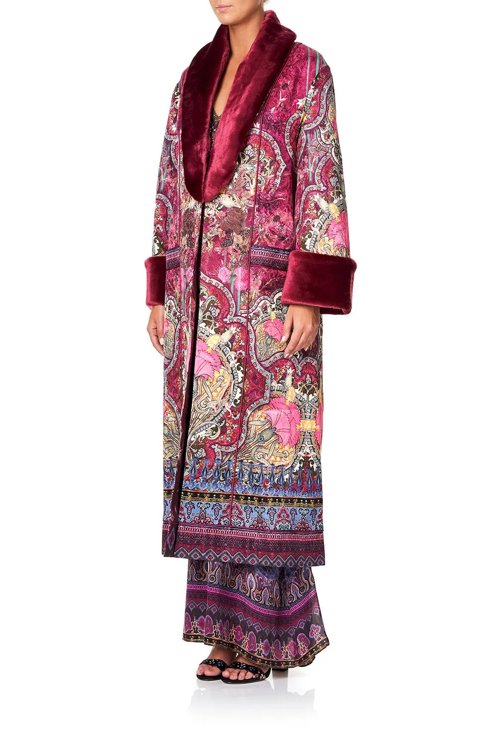COAT WITH FUR TRIM AND BELT DEUGHTER'S DESTINY
