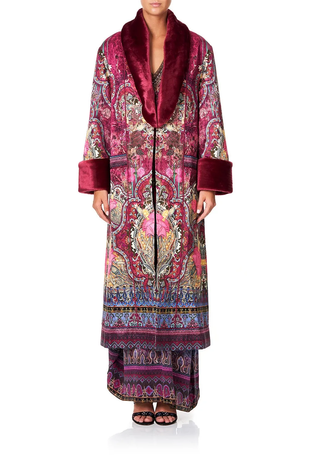 COAT WITH FUR TRIM AND BELT DEUGHTER'S DESTINY
