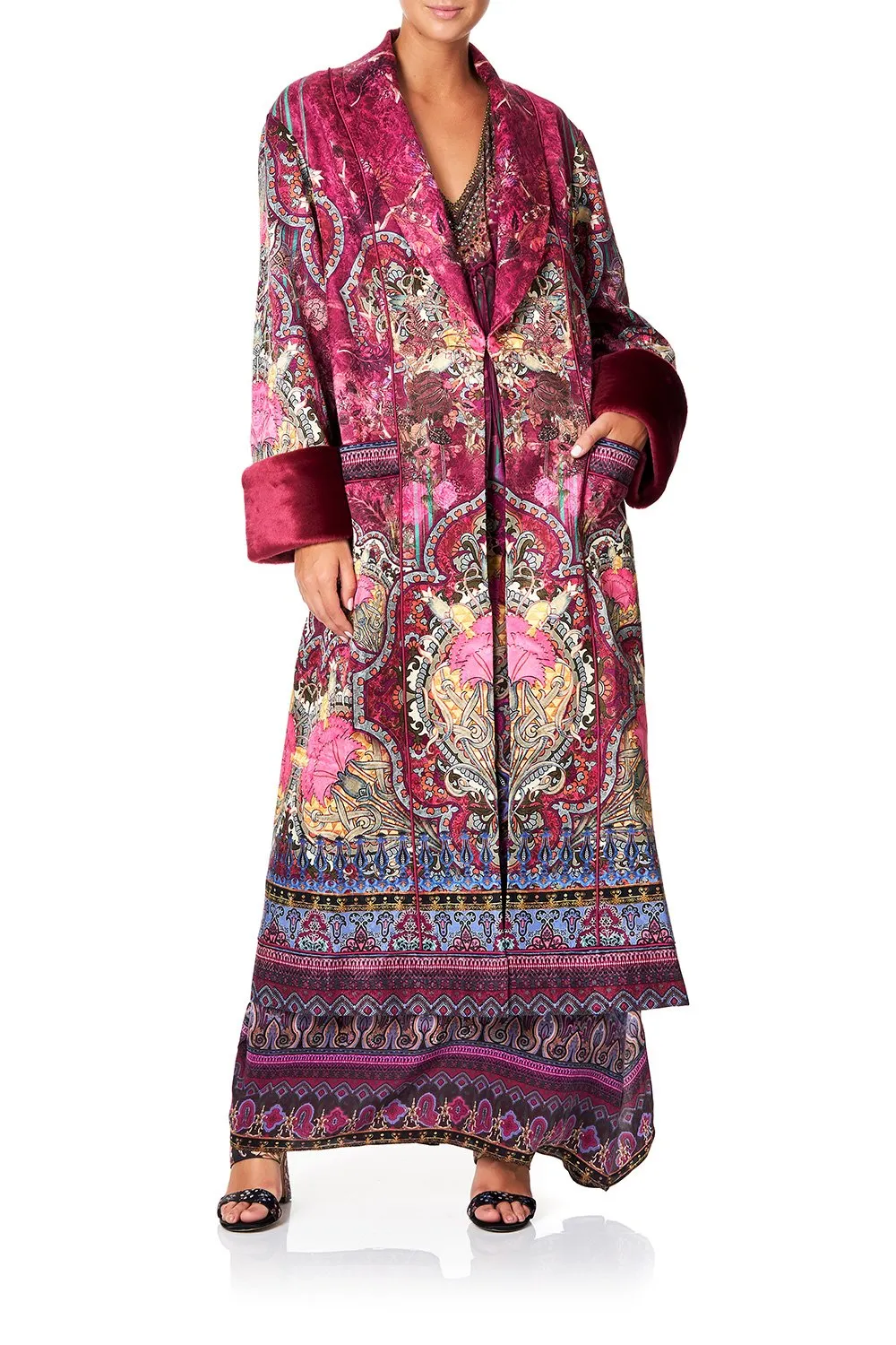 COAT WITH FUR TRIM AND BELT DEUGHTER'S DESTINY