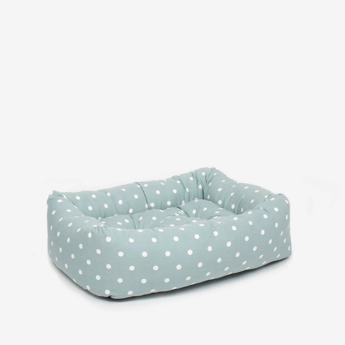 Cosy & Calming Puppy Crate Bed in Duck Egg Spot by Lords & Labradors