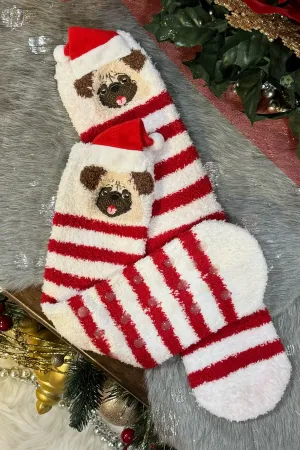 Cozy Pooch Santa Socks by PJ Salvage