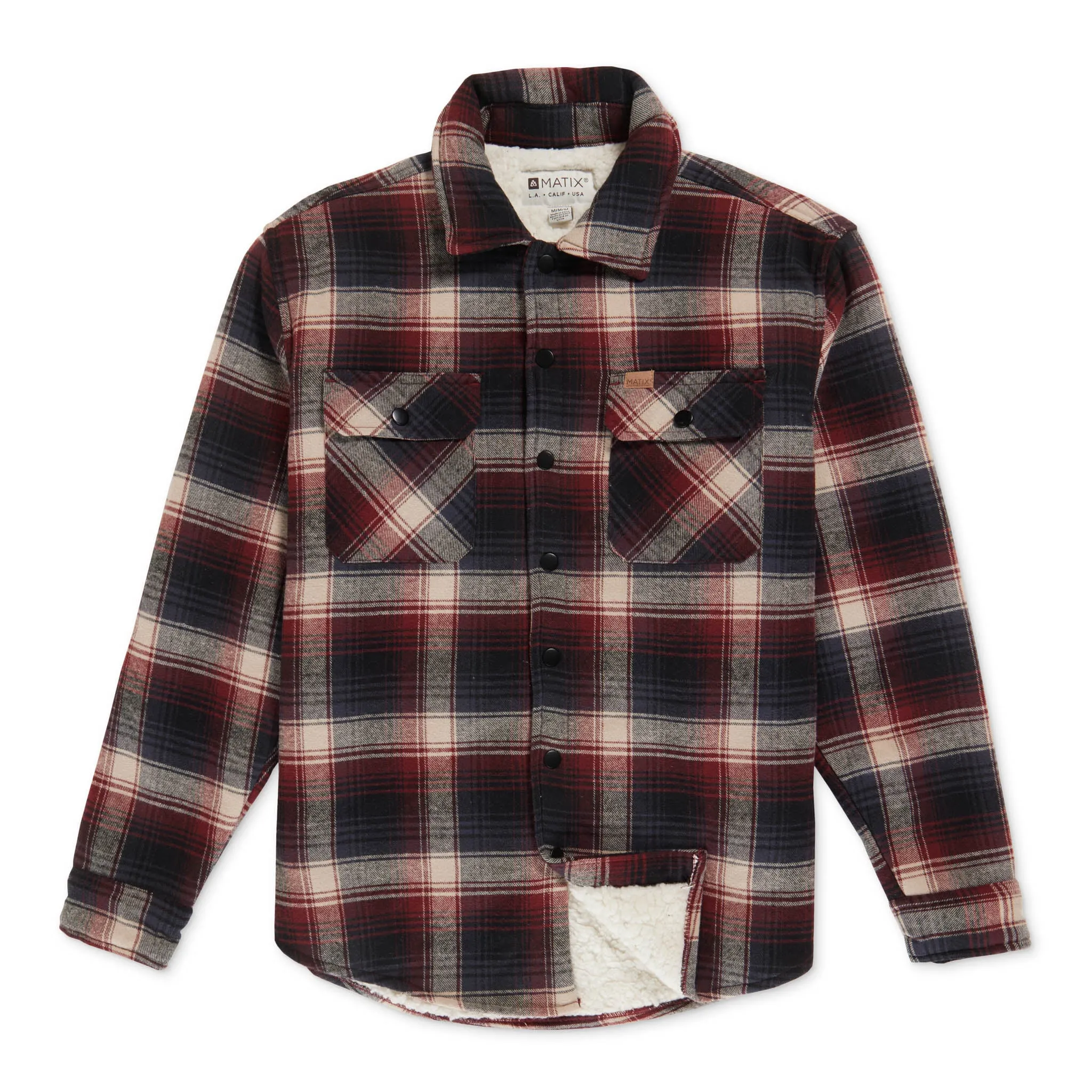 Crest Flannel Sherpa Shirt Jacket