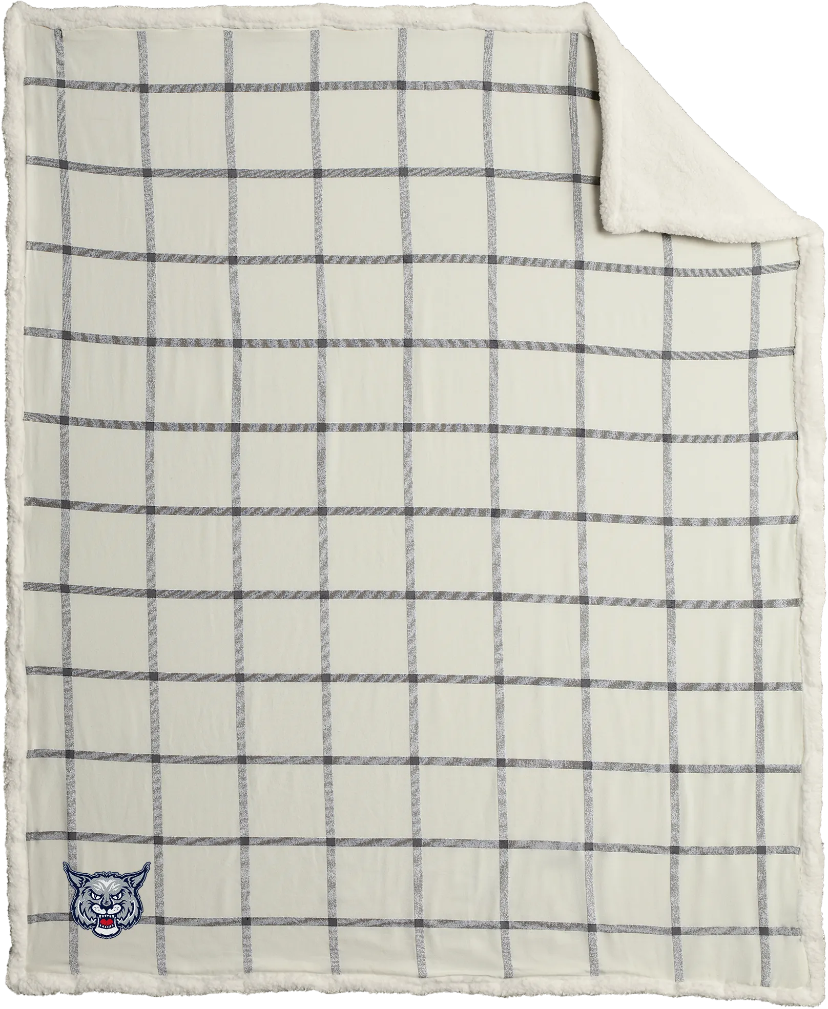 CT Bobcats Flannel Sherpa Blanket